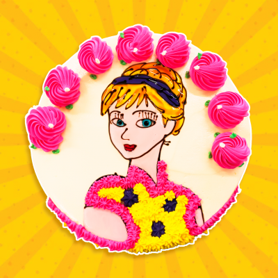 2D Cake - Dress Up Anna 1
