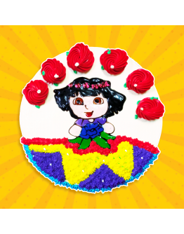 2D Cake - Dora Princess 3