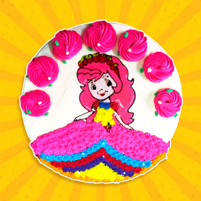 2D Cake - Strawberry Shortcake Princess 1