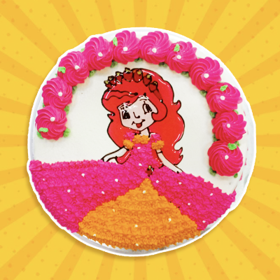 2D Cake - Strawberry Shortcake Princess 4