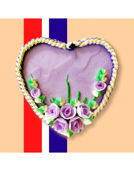 1KG Vanilla Sponge Heart - Purple