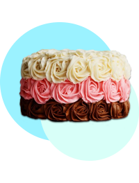 Rosette Flower Cakes (32)