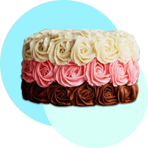 Rosette Flower Cakes