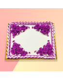 2KG Rectangular - Icing Flower I