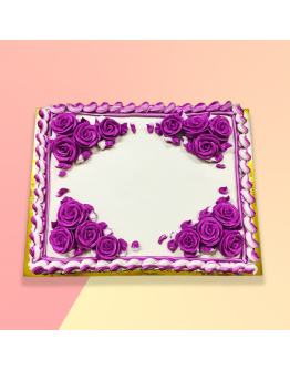 2KG Rectangular - Icing Flower I