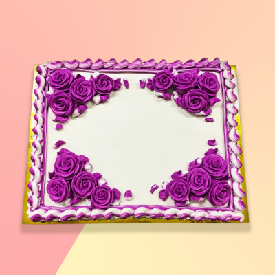 2KG Rectangular - Icing Flower I