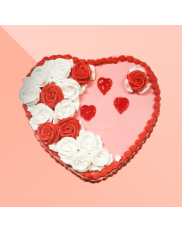 Romantic Love Heart Cake