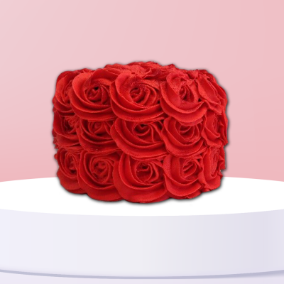 Rosette cake - Red Flower Sea