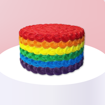 Rosette cake - Rainbow Tower