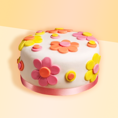 Royal Cute Flowers Cake