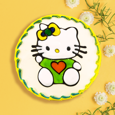 Piping Jelly Cake - Hello Kitty 1