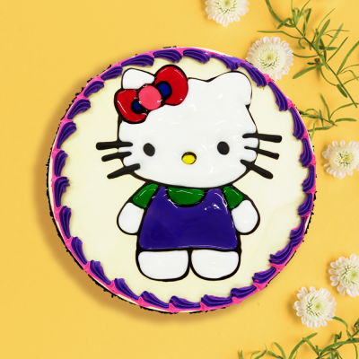 Piping Jelly Cake - Hello Kitty 2