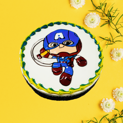 Piping Jelly Cake - Captain America 2