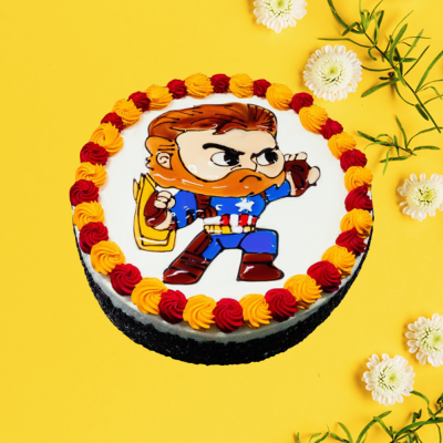 Piping Jelly Cake - Captain America 3
