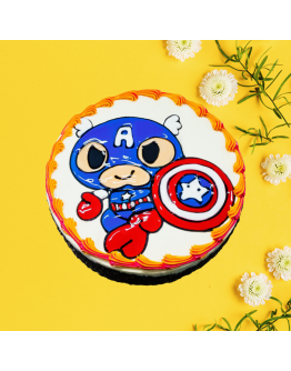 Piping Jelly Cake - Captain America 6