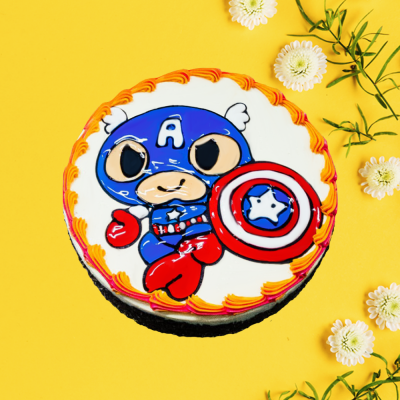 Piping Jelly Cake - Captain America 6