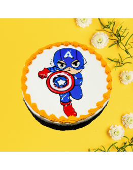 Piping Jelly Cake - Captain America 9