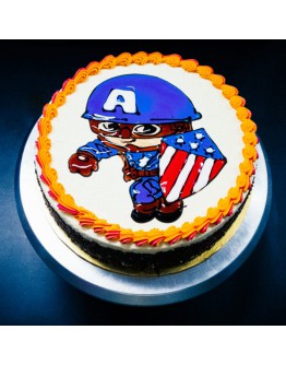 Piping Jelly Cake - Captain America 1