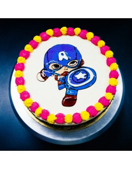 Piping Jelly Cake - Captain America 4