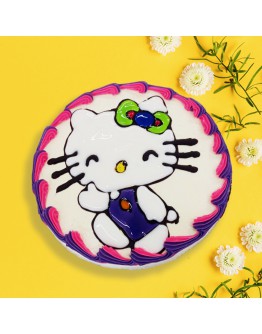 Piping Jelly Cake - Hello kitty 4