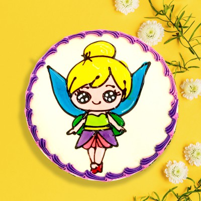 Piping Jelly Cake - Tinkerbell