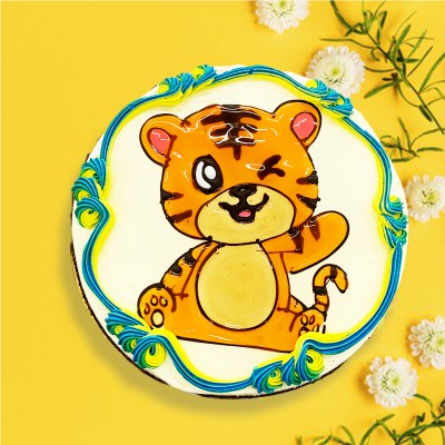 Piping Jelly Cake - tiger