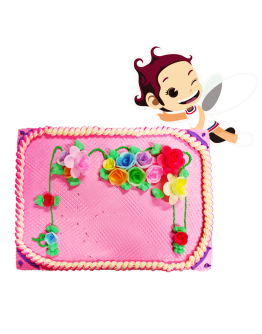 2KG Chocolate Rectangular Cake - Pink