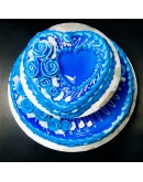 2 Tier - Elegant Blue Jelly Wedding Cake