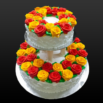 2 Tier - Delicate Summer Wedding Cake