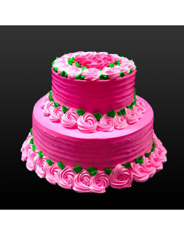 2 Tier - Pink Blush Wedding Cakes