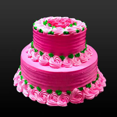 2 Tier - Pink Blush Wedding Cakes